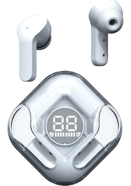 TM12 1 Çift Bluetooth Kulaklık Kablosuz Kulak Içi Kulaklık Dokunmatik Kontrol Kulaklık Ce Olmadan - Beyaz (Yurt Dışından)