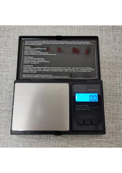 Siyah 700G Elektronik Dijital Cep Ölçeği 0.1g Dijital Cep Takı Ölçeği LCD Ekran (Yurt Dışından)