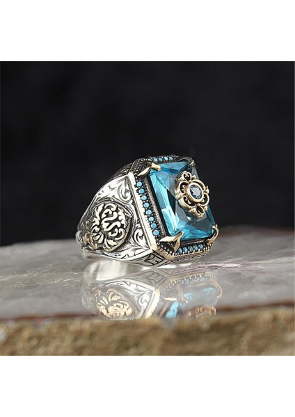 Mavi Zirkon Taşlı Gümüş Yüzük indirimleri