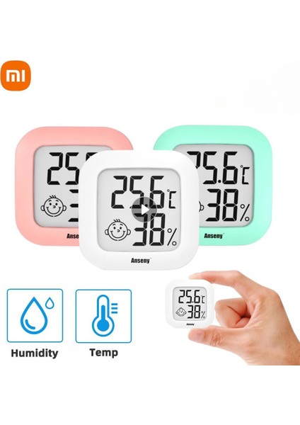 07 Xiaomi Mini Kapalı Termometre LCD Dijital Sıcaklık Odası Higrometre Ölçer Sensörü Nem Ölçer Termometre Sıcaklık (Yurt Dışından)