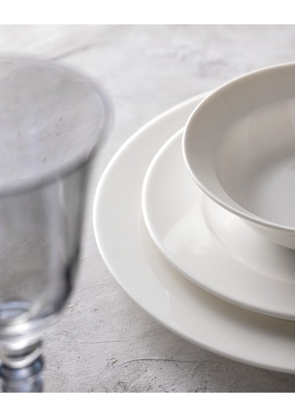 Galena 6 Kişilik 24 Parça Yemek Takımı - Beyaz