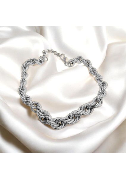 Kalın Halat Kolye Silver fiyatları