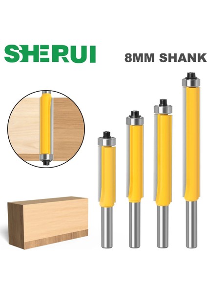 8X14X30-Z4 1 Adet 8 Shank Uzun Bıçak Gömme Bit Gömme Trim Yönlendirici Bit Uç Rulman Ağaç Işleme Kesme Aleti (Yurt Dışından)