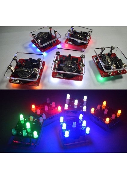 Kırmızı Ootdty Dıy Salıncak Sallayarak LED Zar Kiti Küçük Titreşim Motorlu Diy Elektronik Kitleri (Yurt Dışından) fiyatları