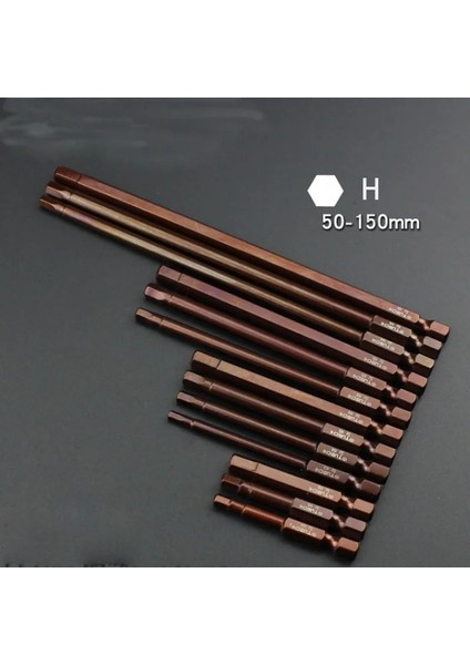 H10-50MM 1 Adet Altıgen Hassas Tornavida Seti S2 Malzeme Manyetik Darbeli Sürücü ile 50/75/100/150MM Uzunluk Bit Seti Elektrikli Matkap Için (Yurt Dışından)
