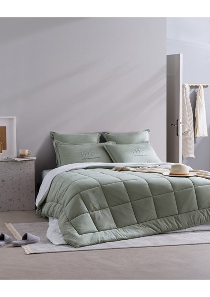 Bobigny King Size Supersoft Comforter Set - Mint Yeşili