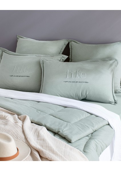 Bobigny King Size Supersoft Comforter Set - Mint Yeşili fırsatları