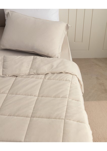Ilus Tek Kişilik Bambu Comforter Set - Bej fiyatları