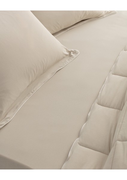 Ilus Tek Kişilik Bambu Comforter Set - Bej modelleri