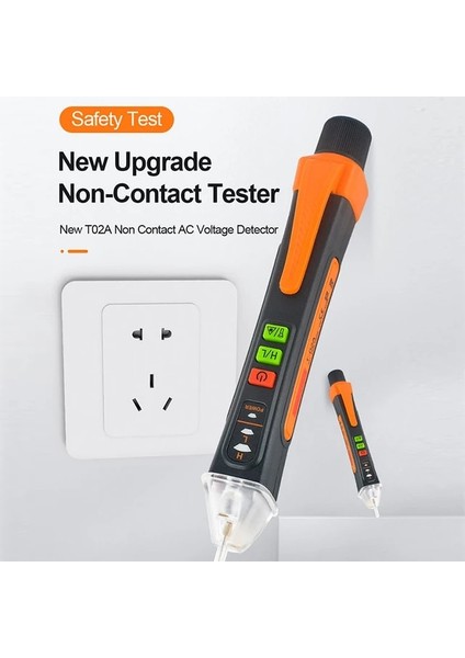 T-02A Test Kalemi Dijital Multimetre Kalem Tipi Metre Temassız Otomatik Zeka Ac Dc Gerilim Dedektörü Kalem Direnci Ncv Multimetro Test Cihazı (Yurt Dışından)