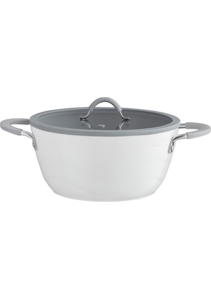 Albus Derin Tencere - Beyaz - 24 cm