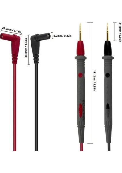 Multimetre Kalemler Evrensel Dijital Multimetre Kalemler Kaymaz Silikon Alev Kurşun Probu Tel 1000 V 20A Ampermetre Aracı Elektrik Malzemeleri Için (Yurt Dışından)
