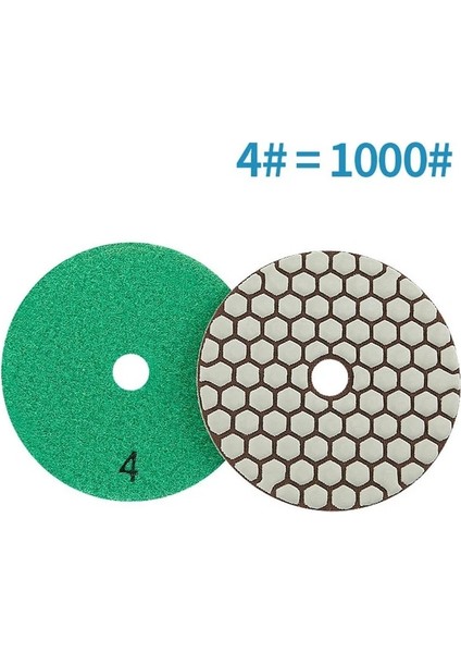 1000GRIT 4 Inç Elmas Kuru Parlatma Pedi Keskin Esnek Zımpara Diski Reçine Bond Granit Mermer Taş Taşlama Aşındırıcı Alet (Yurt Dışından)