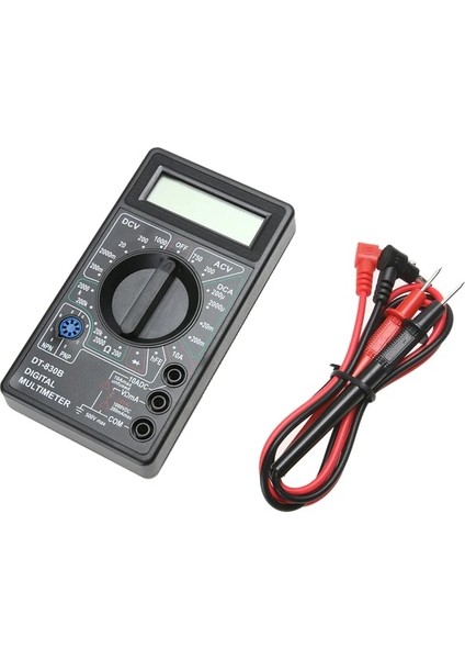Siyah DT-830B DT-830B LCD Dijital Multimetre Ac/dc 750/1000 V Amp Volt Ohm Tem Test Cihazı El Metre Dijital Multimetre Problu 2 * Test Ucu (Yurt Dışından)