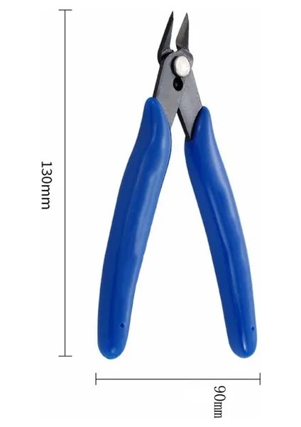 Mavi Elektronik Pense Yan Dilimleme Makası Çelik Dıy Mini Çapraz Pense Mücevherat Teli Kablo Dilimleme Manuel Yuvarlak Pense Kesici (Yurt Dışından)