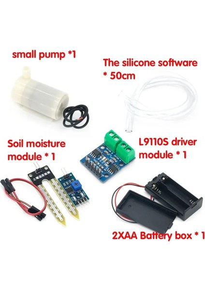 Paket 2 Otomatik Sulama Modülü Dıy Kiti Toprak Nemi Algılama Otomatik Su Pompalama (Yurt Dışından)
