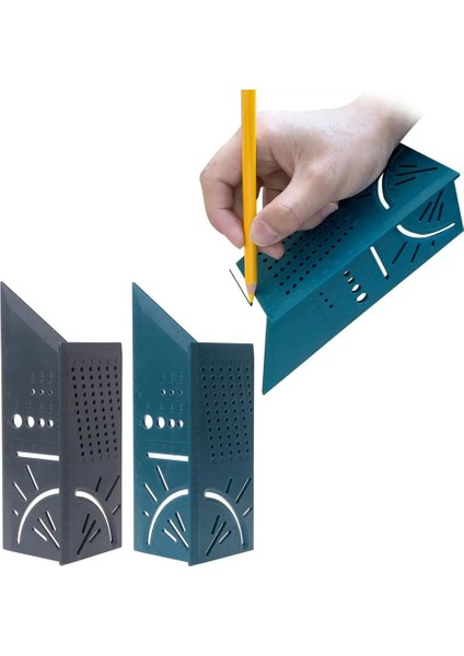 B Ağaç Işleme 3D Gönye Açısı Ölçme Kare Boyutu Ölçü Aracı Ölçer Cetvel Araçları Metrik Ölçer Ölçme Ölçer (Yurt Dışından) fırsatları