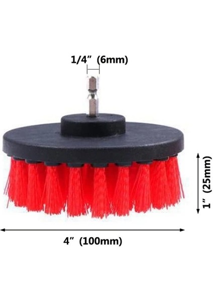 4 Inç Araba Temiz Araçları Fırça Seti Güç Scrubber Fırça Araba Parlatıcı Genişletici Araçları ile Araba Detaylandırma Araçları Banyo Temizleme Kiti (Yurt Dışından)