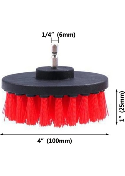 4 Inç Araba Temiz Araçları Fırça Seti Güç Scrubber Fırça Araba Parlatıcı Genişletici Araçları ile Araba Detaylandırma Araçları Banyo Temizleme Kiti (Yurt Dışından) indirimleri
