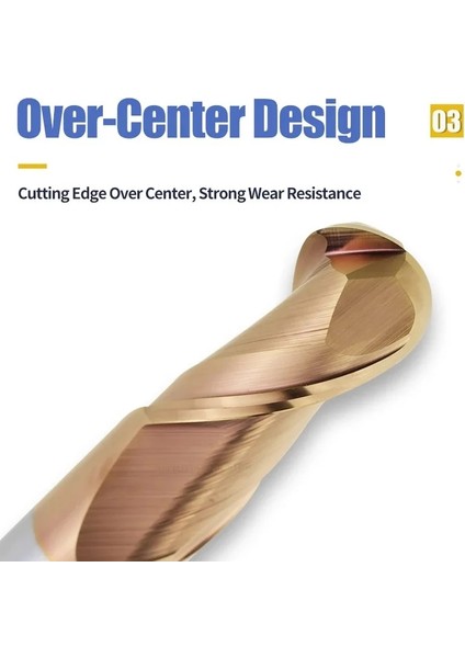 R1.25XD4X50L HRC45 Tyture Bilyalı Uçlu Freze Tungsten Karbür Kesici Cnc Router Bit Freze Aracı HRC45 55 65 2 Flüt Cnc Torna Tezgahı (Yurt Dışından)