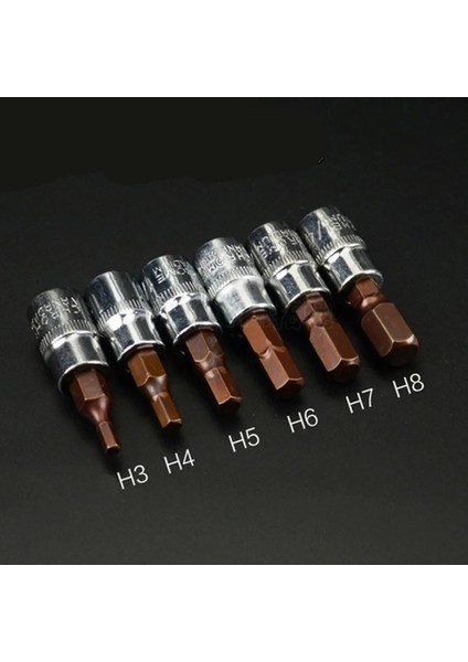 H3 Sürücü Soket Setleri Soket Anahtarı Soket Adaptörü 1/4 "altıgen Başlı Tornavida Ucu El Aletleri H3 H4 H5 H6 H7/h8 (Yurt Dışından) modelleri