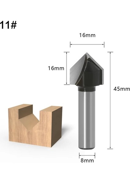 NO11 1 Adet 8mm Shank Ahşap Freze Ucu Düz Uç Freze Düzeltici Temizleme Gömme Trim Köşe Yuvarlak Koy Kutusu Uçları Araçları Freze Kesici (Yurt Dışından)