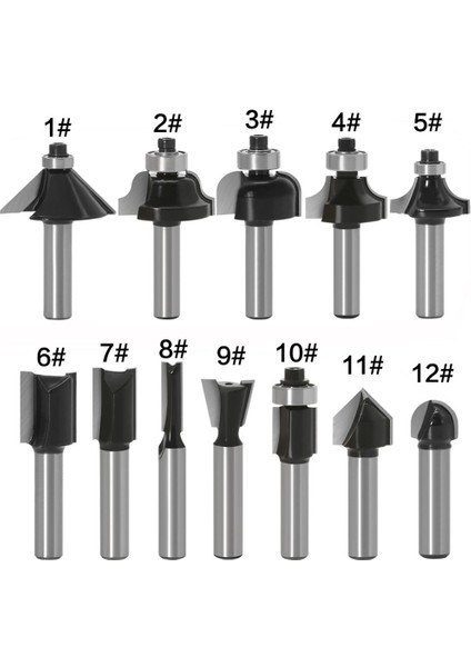 NO11 1 Adet 8mm Shank Ahşap Freze Ucu Düz Uç Freze Düzeltici Temizleme Gömme Trim Köşe Yuvarlak Koy Kutusu Uçları Araçları Freze Kesici (Yurt Dışından)