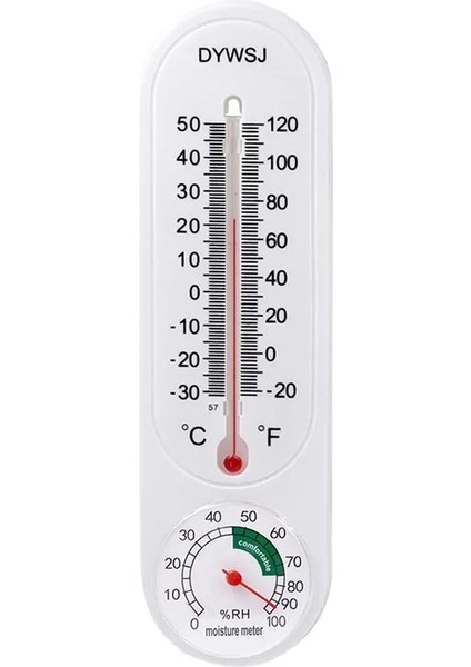 23 cm Uzun Duvara Monte Higrometre Termometre Kapalı Açık Bahçe Garaj Odası Sıcaklığı Higrometre Yetiştirme Termometresi (Yurt Dışından)