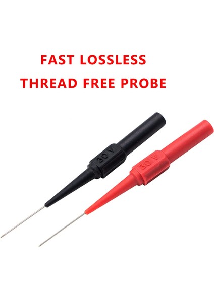 2 Adet 2-12 Adet Multimetre Test Uçları Multimetre Probları Kafa Yalıtım Delme Iğnesi Tahribatsız Test Cihazı Pin 30 V Teşhis Aracı (Yurt Dışından)