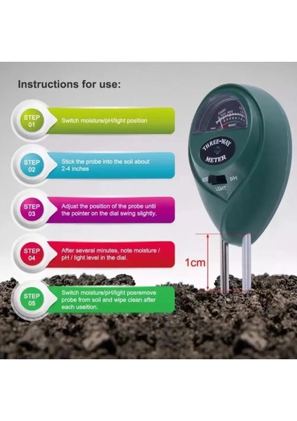 Yeşil Toprak Ph Test Cihazı 3'ü 1 Arada Ph Işık Nem Asitliği Ölçer Toprak Test Cihazı Nem Ölçer Bitki Toprak Monitör Dedektörü Bitkiler Için (Yurt Dışından) indirimleri