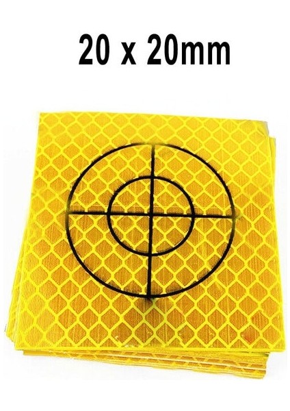 Altın Indirim! 100 Adet 20*20MM Reflektör Levha Total Station Yansıtıcı Bant Hedef Anketi Coğrafya Floresan Etiket (Yurt Dışından)