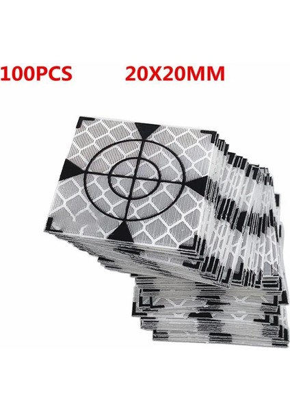 Altın Indirim! 100 Adet 20*20MM Reflektör Levha Total Station Yansıtıcı Bant Hedef Anketi Coğrafya Floresan Etiket (Yurt Dışından) fiyatları