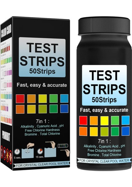 50 Adet 7 In 1 Su Test Kağıdı Tam Ph Kh Gh No2 No3 Brom Klor Ölçer Şeritleri Akvaryum Balık Tankı Su Testi Kağıt Şeritleri (Yurt Dışından) fiyatları