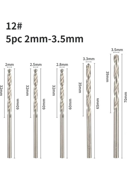 5 Adet 2mm-3.5mm Yusun 6.35 mm Altıgen Shank Havşa Ucu Yönlendirici Bit Ağaç Işleme Freze Kesicisi Ahşap Bit Yüz Değirmeni Karbür Kesici Aletler (Yurt Dışından)