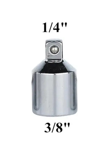 01 Cırcır Anahtar Soket Dönüştürücü Kafa Kol Adaptörü 1/2" Büyük Uç 3/8" Uç 1/4" Çelik - 1/4" - 1/2" - 3/8" (Yurt Dışından)