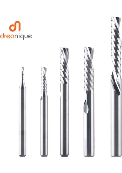 WD1F-D3.1-L06 1 Adet Aaaaa Tek Flüt Spiral Uçlu Değirmen 3.175 Saplı Spiral Alüminyum Değirmen Cnc 3D Gravür Oyma Ucu Ağaç Işleme Için Aşağı Kesim (Yurt Dışından)