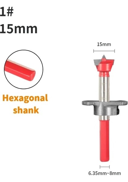 15MM Altıgen Yusun 5 Adet D15MM-35MM Menteşe Sıkma Uçları Yönlendirici Bit Ağaç Işleme Freze Kesicisi Ahşap Bit Yüz Değirmeni Karbür Kesici Uç Değirmeni (Yurt Dışından)