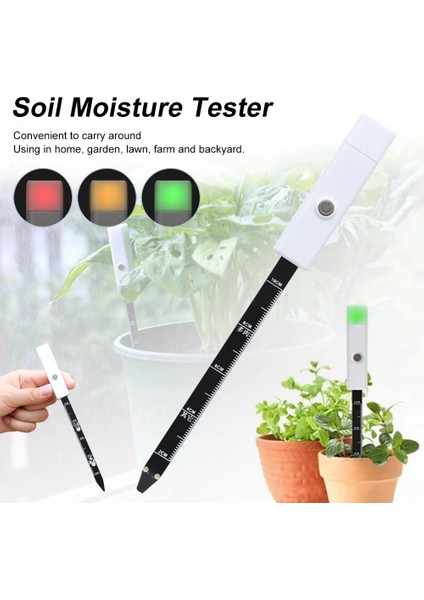 Beyaz Toprak Nem Ölçer Sıcaklık Nem Test Cihazı Bahçe Ölçme Aracı Toprak Nemi Ölçer Higrometre Probu Sulama Testi (Yurt Dışından) indirimleri