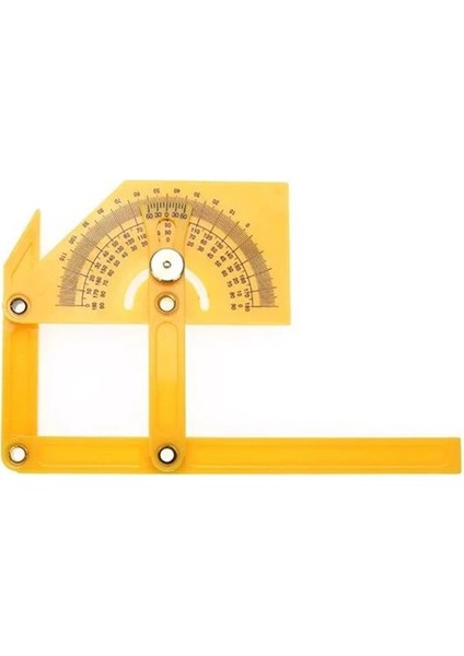 Sarı Iletki Açı Bulucu Hassas Ağaç Işleme Ölçüm Aracı 0 ° Ila 180 ° Dış Iç Açı Ölçer Cetvel Plastik Marangozluk Aracı (Yurt Dışından)