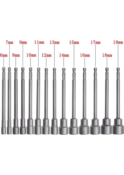 11MM 150MM 6MM-19MM Krom Vanadyum Çelik Lokma Anahtar Hex Manyetik Somun Anahtarı Kol Aracı Motosiklet Bisiklet Araba Makineleri (Yurt Dışından)