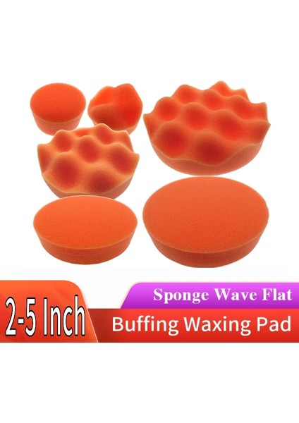 2 Inç Dalga 10 Adet Parlatma Pedleri - 2''3''4''5'' Parlatma Pedleri Sünger Ağda Pedi Seti Araba Parlatıcı Için Temizleme Aracı, Dalga Düz Turuncu Buff Pedleri (Yurt Dışından) fiyatları