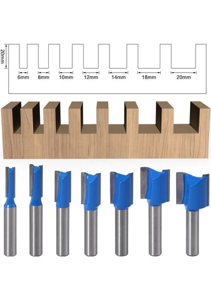 20MM 1 Adet 8mm Shank Düz Ağaç Işleme Yönlendirici Bit Seti Marangoz Freze Kesici 6/8/10/12/14/18/20MM Kesme Çapı (Yurt Dışından) modelleri