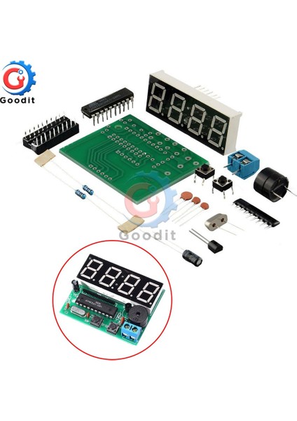 0.56 Inç Yeşil 0.56 ''4 Bit Dijital Tüp Elektronik Saat Dıy Kiti Saat Elektronik Üretim Kiti Zaman Çipi AT89C2051 Fr-4 Pcb Elektronik Için (Yurt Dışından) modelleri