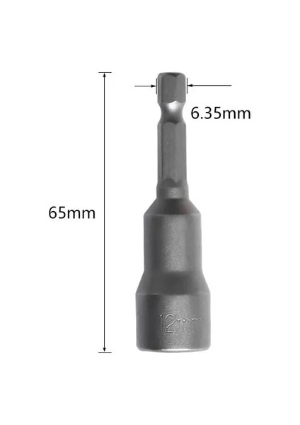 BS13-12MM 1 Adet Darbe Soket Manyetik Somun Tornavida Güç Somun Sürücü Matkap Ucu Seti 1/4 "altıgen Soket Adaptör Cıvata Sürücüleri Tamir Aracı Kiti (Yurt Dışından)