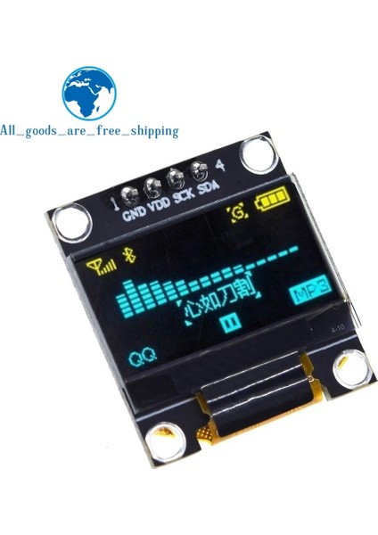 Beyaz Kılıf 0.96 Inç OLED Iıc Seri Beyaz OLED Ekran Modülü 128X64 I2C SSD1306 12864 LCD Ekran Panosu Gnd Vdd Sck Sda Arduino Için (Yurt Dışından)