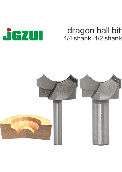 No4 1/2 "1/4" Şaft Yönlendirici Bit Nokta Kesim Yuvarlak Oluk Uçları Ahşap Gravür Kesici Ağaç Işleme Için Freze Uçları (Yurt Dışından)