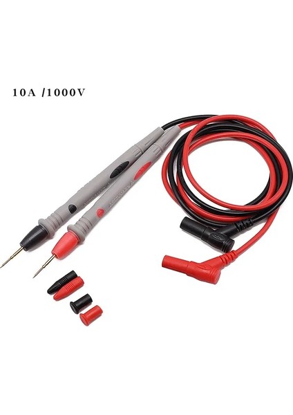 10A 1000V 1 Çift Dijital Multimetre Probu Yumuşak Silikon Tel Iğne Ucu Timsah Klipsli Evrensel Test Uçları LED Test Cihazı Multimetro Için (Yurt Dışından)