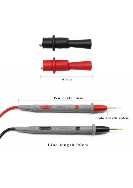 10A 1000V 1 Çift Dijital Multimetre Probu Yumuşak Silikon Tel Iğne Ucu Timsah Klipsli Evrensel Test Uçları LED Test Cihazı Multimetro Için (Yurt Dışından)