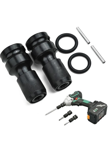 2 Adet 2 Takım 1/2 "elektrikli Tornavida Dönüşüm Kafası Bahar Kol Kare Dişi Sürücü 1/4" Hex Shank Soket Adaptörü El Aletleri (Yurt Dışından)