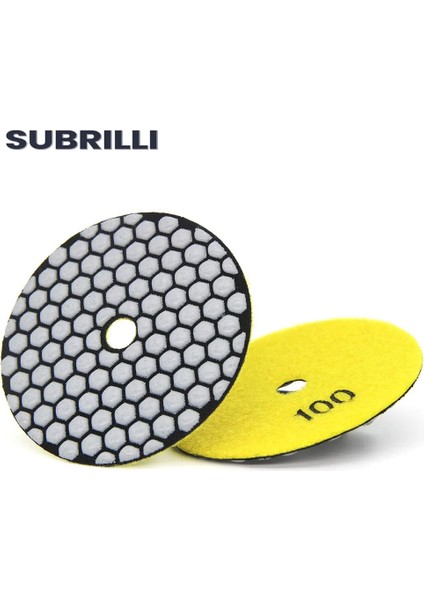 GRIT1500 1 Adet Subrıllı 1 Adet 4" Kuru Parlatma Pedi Granit Mermer Zımpara Diski Esnek Reçine Bağlayıcı Taş Cam Seramik Beton Taşlama Tekerleği (Yurt Dışından)